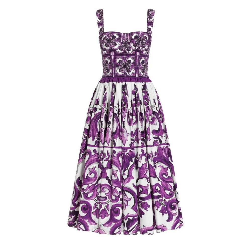 Dolce & Gabbana - Majolica-Print Cotton Dress - IT 38